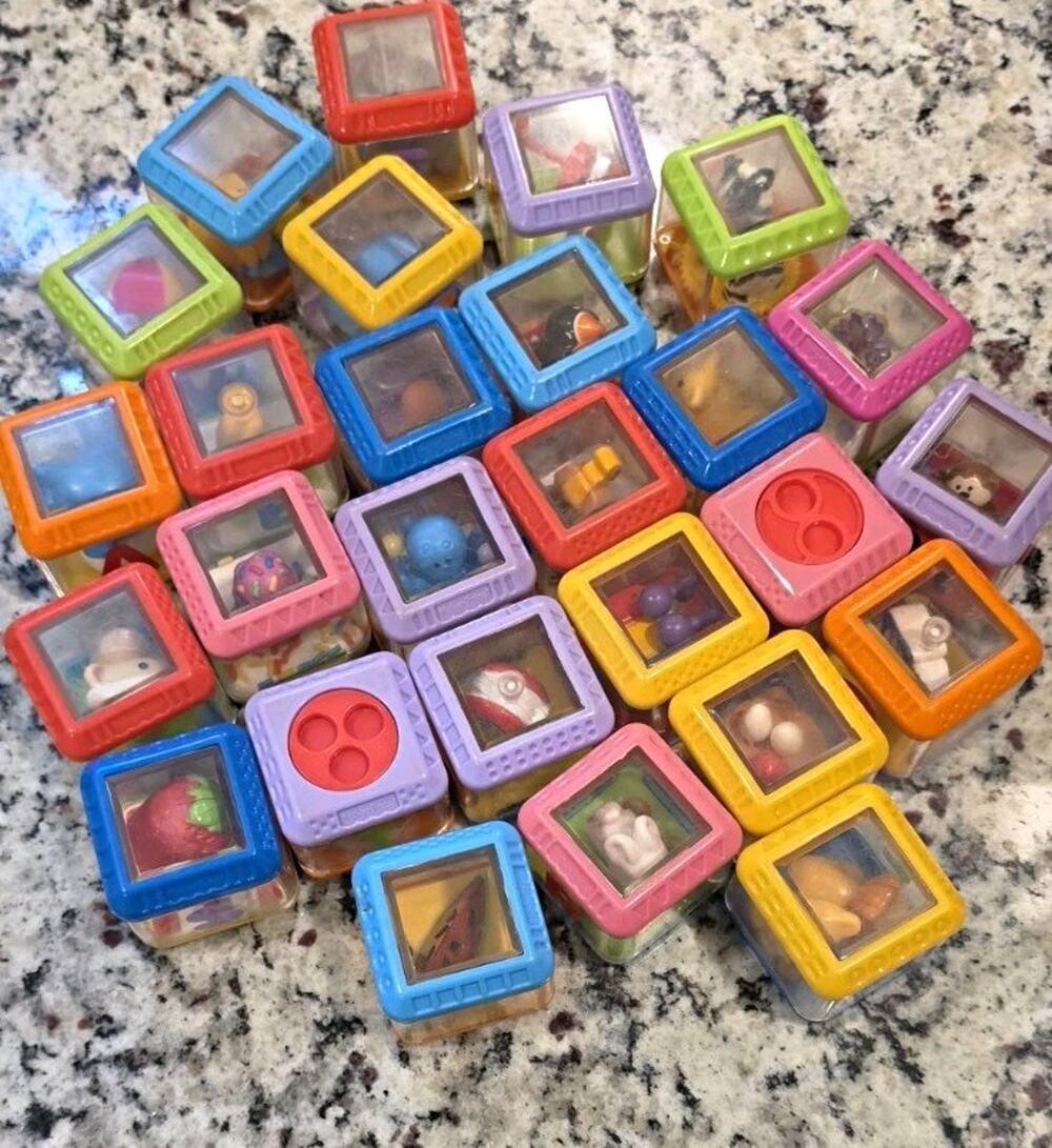 Fisher Price Peek A Blocks Complete Alphabet A-Z 26 Pc Set Vintage ABC Sensory